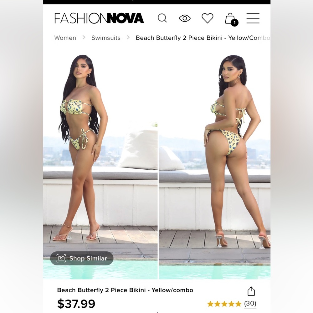 Fashion nova bikini multi way top